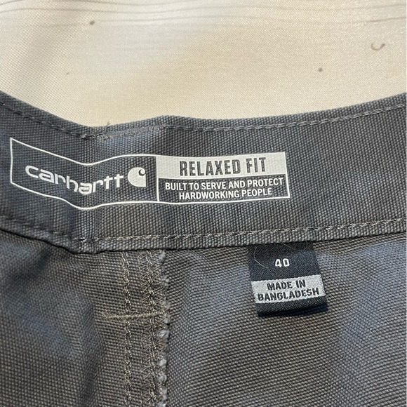 Carhartt Mens Rugged Flex Gray Canvas Work Cargo Shorts Size 40 NWOT - Picture 3 of 6